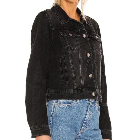We The Free Rumors Demin Black Jacket Free People Size XS - Picture 2 of 10